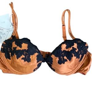La Perla Maison Orange Silk Bra